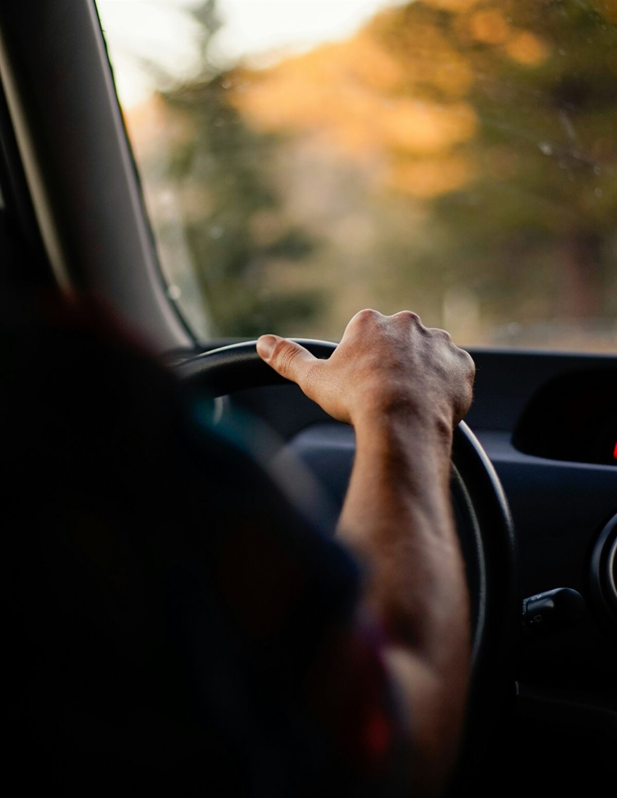 Truck cab interior — driver behaviour and coaching