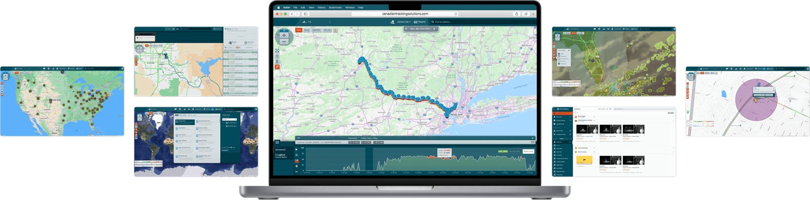 CTS GPS tracking platform — live fleet map view